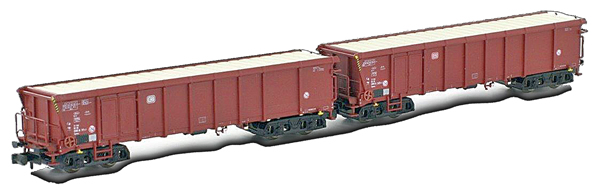Kato HobbyTrain Lemke H23414 - German 2pc Set Open Goods Wagon Tamns 893 of the DB AG
